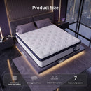 Levitex 35CM Double Mattresses Gel Memory Foam and 7-Zone Ergonomic Pocket Spring, Anti-Roll Dual-Row Edge, Undisturbed Deep Sleep For Restless Couples, Triple Cooling System