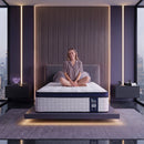 Levitex 35CM King Single Mattresses Gel Memory Foam and 7-Zone Ergonomic Pocket Spring, Anti-Roll Dual-Row Edge, Triple Cooling System for Hot Sleepers