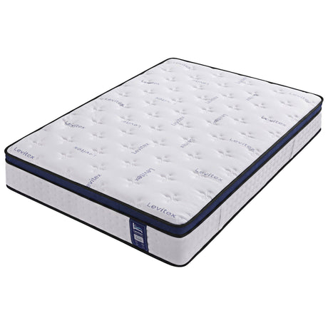Levitex 35CM Queen Mattresses Gel Memory Foam and 7-Zone Ergonomic Pocket Spring, Anti-Roll Dual-Row Edge, Undisturbed Deep Sleep For Restless Couples, Triple Cooling System