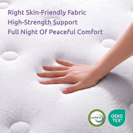 Levitex King Single Mattress 23CM With Pocket Spring & Cooling Gel Foam, Medium-Firm Full-Body Support, Mattresses In A Box