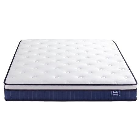 Levitex Queen Mattress 23CM With Pocket Spring & Cooling Gel Foam, Medium-Firm Full-Body Support, Mattresses In A Box