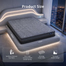 Levitex 25 cm Hybrid Pocket Spring Mattress Firm with 4cm Egg Crate Foam for Deep Sleep Bamboo Charcoal Fabric Queen