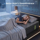 Levitex 34 cm Pocket Spring Mattress with Reinforced Edge Support & 5-Zone Pressure Relief Breathable Gel Memory Foam Hybrid Mattress for Back Pain ‌King Single