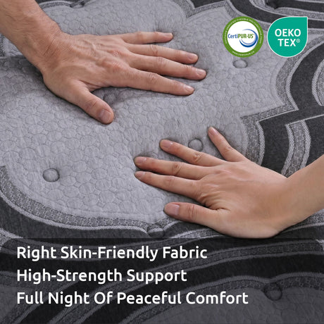Levitex 5-Zone Pocket Spring Mattress with Latex & Memory Foam 7.5 Firm Hybrid Mattress for Extra Lumbar & Shoulder Support 34 cm Thickness King