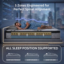 Levitex 5-Zone Pocket Spring Mattress with Latex & Memory Foam 7.5 Firm Hybrid Mattress for Extra Lumbar & Shoulder Support 34 cm Thickness King Single