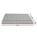 Giselle Bedding 8cm Memory Foam Mattress Topper 7-Zone Graphite Queen