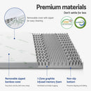 Giselle Bedding 8cm Memory Foam Mattress Topper 7-Zone Graphite Single