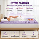 Giselle 8cm Memory Foam Mattress Topper Lavender Infused Bamboo Cover 7-Zone Queen