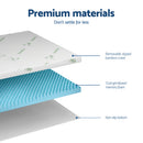 Giselle 8cm Memory Foam Mattress Topper Gel Egg Crate Foam Bamboo Single