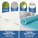 Giselle 8cm Memory Foam Mattress Topper Gel Egg Crate Foam Bamboo Single