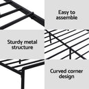 Artiss Bed Frame Queen Size LED Metal Bed Base with Charging Station LAN
