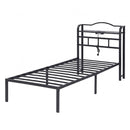 Artiss Bed Frame Single Size with Charging Station WAVE