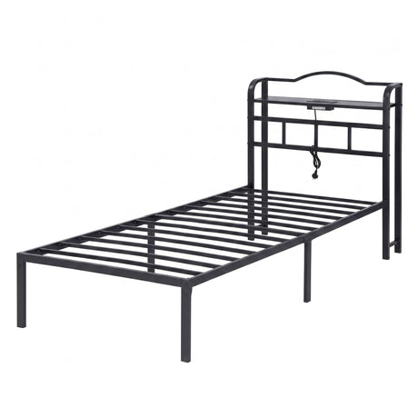 Artiss Bed Frame Single Size with Charging Station WAVE