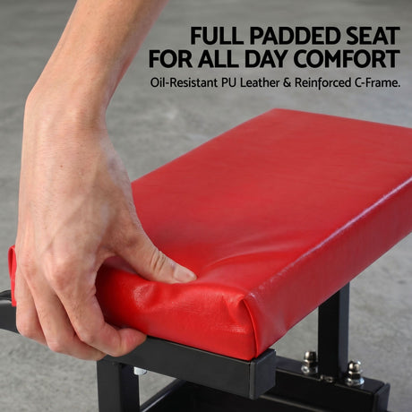 Giantz Creeper Seat Rolling Mechanic Stool with Tool Tray Heavy Duty 36x36cm