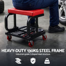 Giantz Creeper Seat Rolling Mechanic Stool with Tool Tray Heavy Duty 36x36cm