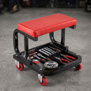 Giantz Creeper Seat Rolling Mechanic Stool with Tool Tray Heavy Duty 36x36cm