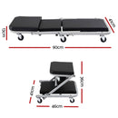 Giantz Garage Creeper 2-in-1 Mechanic Stool Rolling Automotive Z Creeper Seat