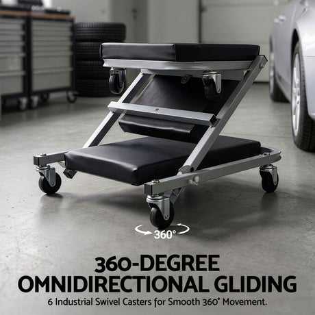 Giantz Garage Creeper 2-in-1 Mechanic Stool Rolling Automotive Z Creeper Seat