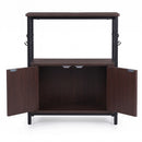 Artiss 20 Gallon Fish Tank Stand 3-Tier Aquarium Stand with Storage Cabinet and Open Shelf Walnut