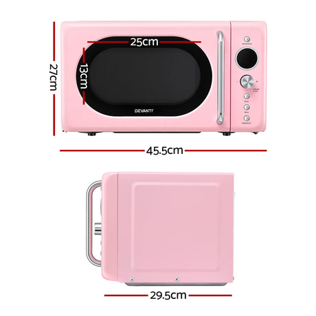 Devanti 20L Microwave Oven 700W Pink