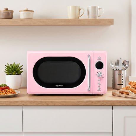 Devanti 20L Microwave Oven 700W Pink