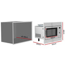 Devanti Built In Microwave Oven 30L Grill Air Fry Convection Silver