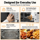 Devanti Built In Microwave Oven 30L Grill Air Fry Convection Silver