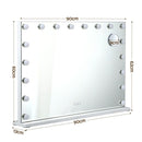 Embellir 90x60cm Makeup Mirror Large Hollywood Vanity Mirror with 18 Dimmable LED Bulbs
