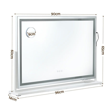 Embellir 90x60cm Makeup Mirror 360 degree Rotatable Vanity Mirror 10x magnifing