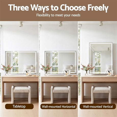 Embellir 90x60cm Makeup Mirror 360 degree Rotatable Vanity Mirror 10x magnifing