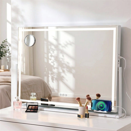 Embellir 90x60cm Makeup Mirror 360 degree Rotatable Vanity Mirror 10x magnifing