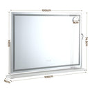 Embellir 100x70cm Makeup Mirror 360 degree Rotatable Vanity Mirror 10x magnifing