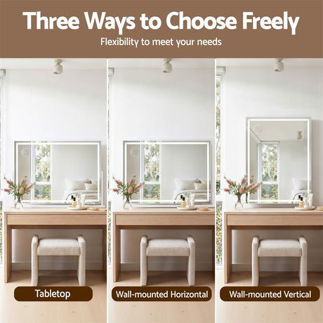 Embellir 100x70cm Makeup Mirror 360 degree Rotatable Vanity Mirror 10x magnifing