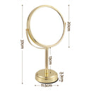 Embellir Makeup Mirror 20x20cm 1X 5X Magnifying Rotation Tabletop Gold