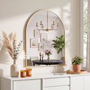 Embellir Arch Wall Mirror, Decorative Gold Frame Mirrors, 86x81cm Bathroom Vanity Mirror, Slim Frame for Living Room Entryway Bedroom Decor