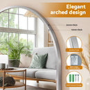 Embellir Arch Wall Mirror, Decorative Silver Frame Mirrors, 61x41cm Bathroom Vanity Mirror, Slim Frame for Living Room Entryway Bedroom Decor