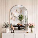 Embellir Arch Wall Mirror, Decorative Silver Frame Mirrors, 61x41cm Bathroom Vanity Mirror, Slim Frame for Living Room Entryway Bedroom Decor