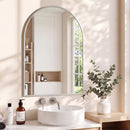 Embellir Arch Wall Mirror, Decorative Silver Frame Mirrors, 61x41cm Bathroom Vanity Mirror, Slim Frame for Living Room Entryway Bedroom Decor