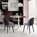 Artiss Dining Chairs Set of 4 Velvet Solid Curved Dark Grey