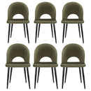 Artiss Dining Chairs Set of 6 Velvet Hollow Green