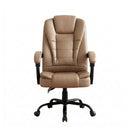 Artiss Massage Office Chair Executive Computer Gaming Chairs Brown PU Leather Espresso