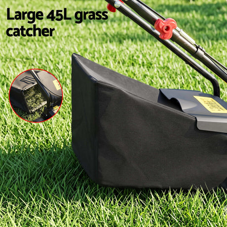 Giantz Petrol Lawn Mower 149cc 4 Stroke Hand Push 16in Grass Cutter Lawnmower