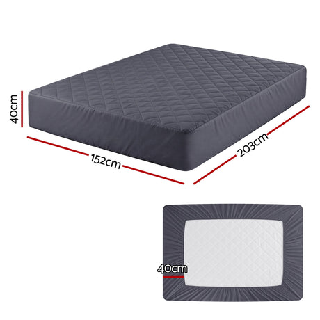 Giselle Water-Resistant Mattress Protector Microfiber 360° Fit Queen