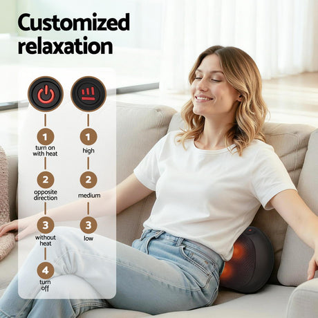 Livemor Neck Massager With Heat Kneading Back Massager