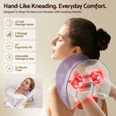 Livemor Neck & Shoulder Massage Pillow with Heat, Cordless 4D Kneading Massager for Home & Office