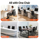 Artiss Office Chair Conference Chairs PU Leather Mid Back Black