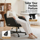 Artiss Criss Cross Chair with Wheels & Adjustable Armrests, Ergonomic Cross Legged Office Desk Chair PU Leather Vanity Chair Swivel for Home, Make Up, Bedroom, Computer, Black