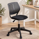 Artiss Ergonomic Office Chair Armless Study Chair Height Adjustable for Girls Boys Teens Black