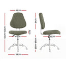 Artiss Armless Office Chair Ergonomic Soft Fleece Height Adjustable Vanity Desk Chair Green