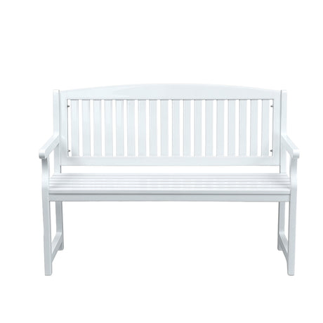 Gardeon Outdoor Garden Bench Wooden 2 Seater Lounge Chair Patio Furniture White